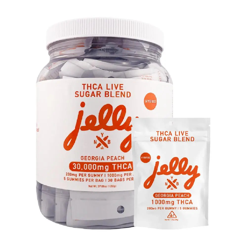 Jelly THCA Live Sugar Blend Gummies Jar, 5CT, 1000 mg Jelly
