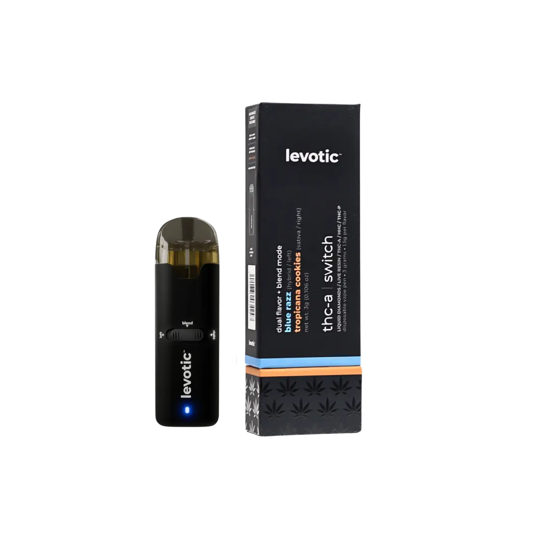 LEVOTIC DUAL FLAVOR + BLEND MODE 3GM THC-A DISPOSABLE LEVOTIC