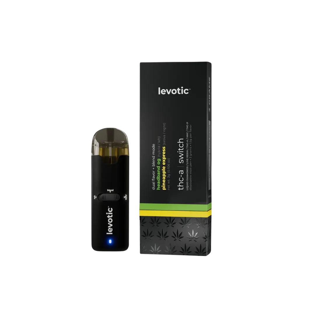 LEVOTIC DUAL FLAVOR + BLEND MODE 3GM THC-A DISPOSABLE LEVOTIC