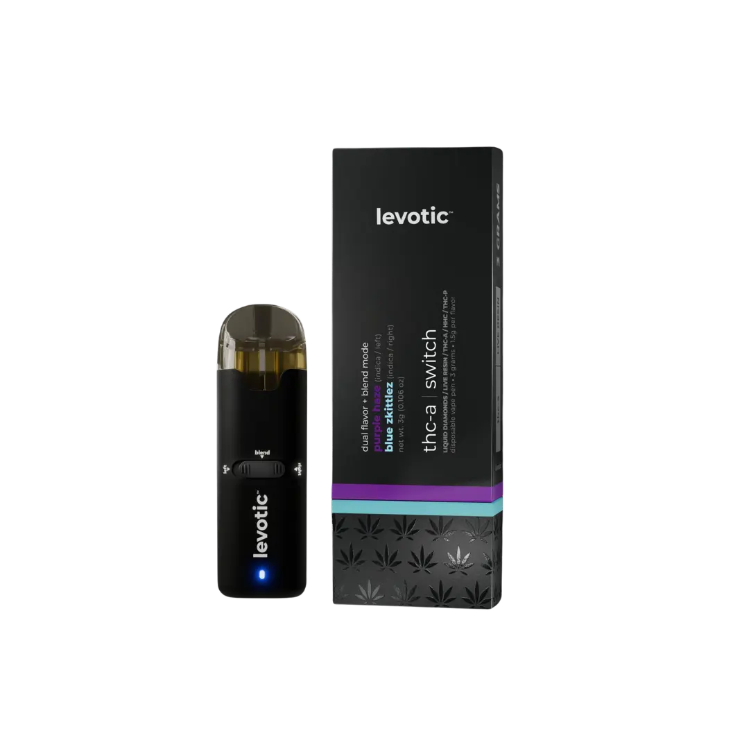LEVOTIC DUAL FLAVOR + BLEND MODE 3GM THC-A DISPOSABLE LEVOTIC