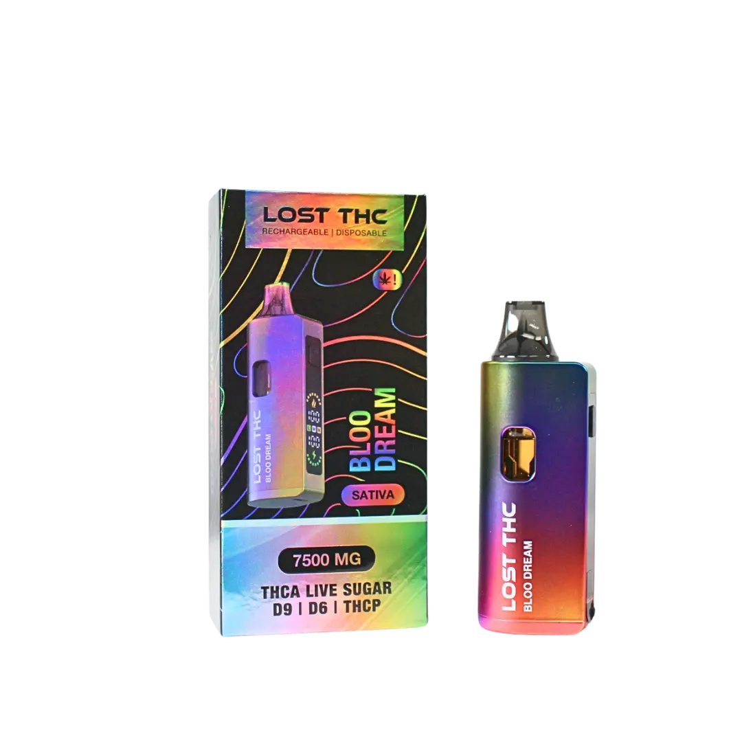 LOST THC V2 7.5GM THCA RAINBOW EDITION DISPOSABLE LOST THC