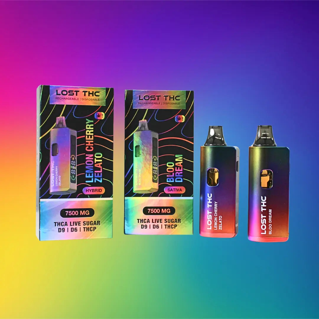 LOST THC V2 7.5GM THCA RAINBOW EDITION DISPOSABLE LOST THC
