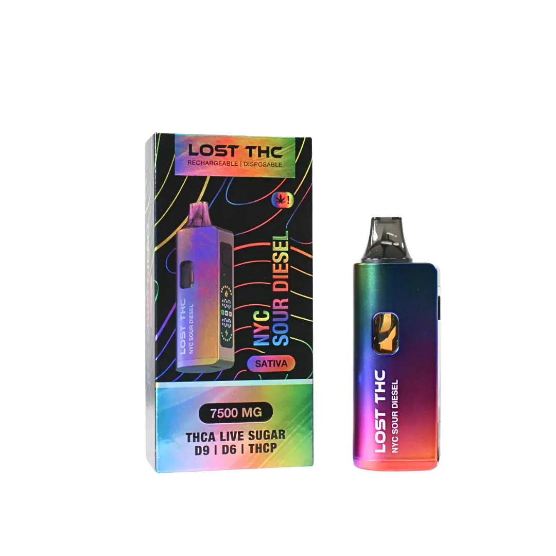 LOST THC V2 7.5GM THCA RAINBOW EDITION DISPOSABLE LOST THC