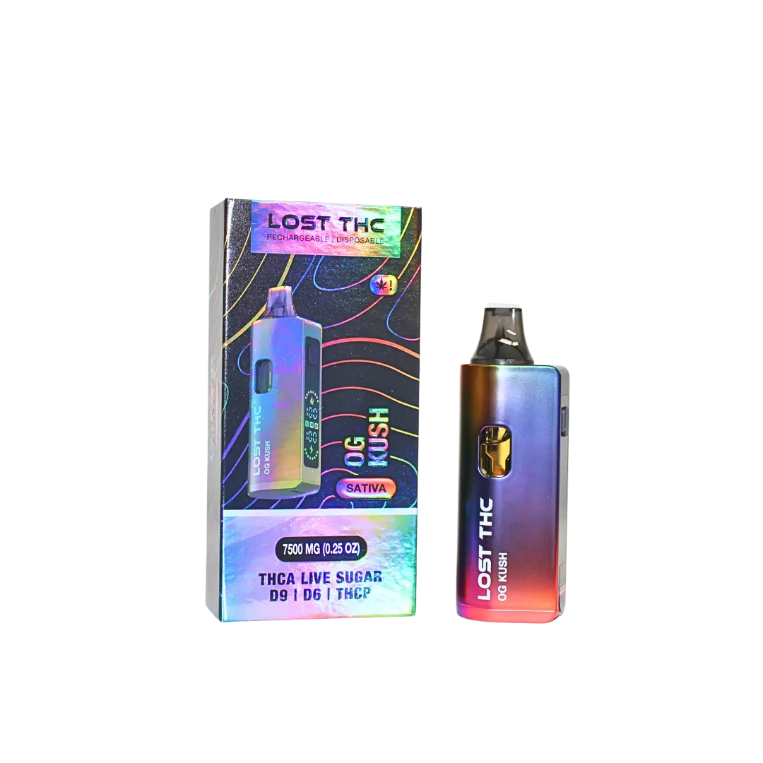LOST THC V2 7.5GM THCA RAINBOW EDITION DISPOSABLE LOST THC