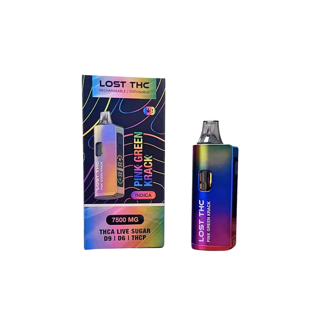 LOST THC V2 7.5GM THCA RAINBOW EDITION DISPOSABLE LOST THC