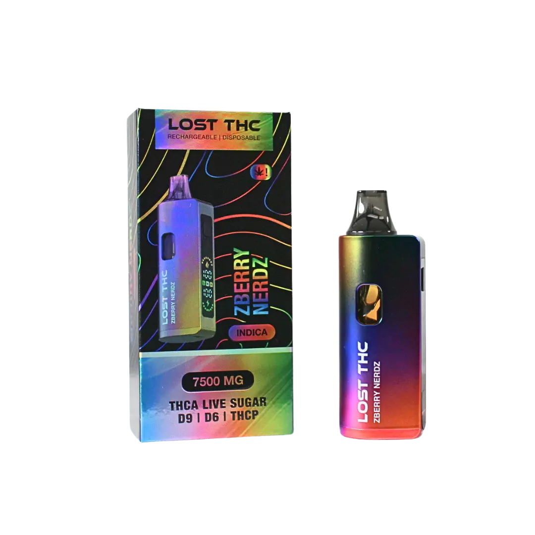 LOST THC V2 7.5GM THCA RAINBOW EDITION DISPOSABLE LOST THC