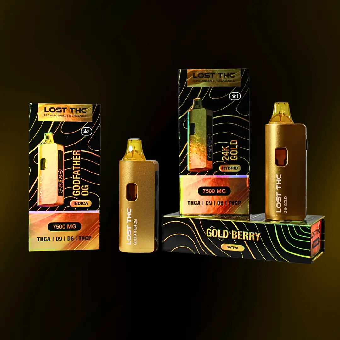 LOST THC V2 THCA 7.5GM GOLD EDITION DISPOSABLE LOST THC