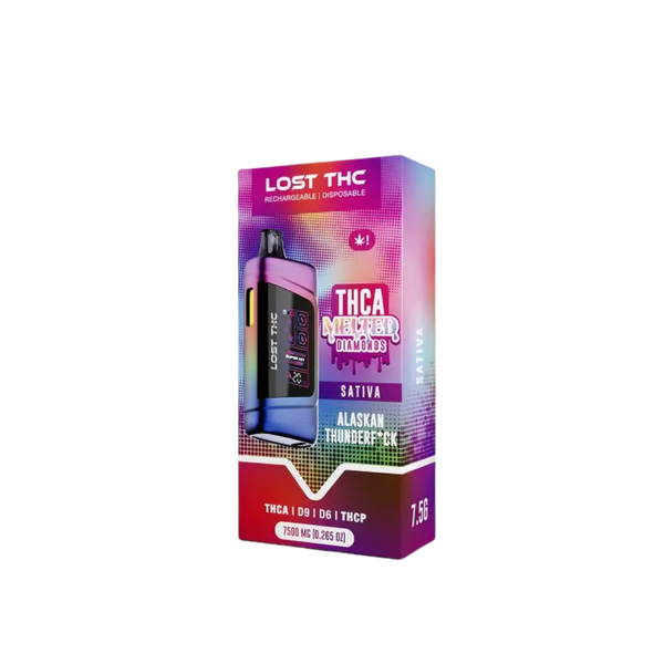 LOST THC V3 7.5GM THCA MELTED DIAMONDS RAINBOW EDITION DISPOSABLE LOST THC