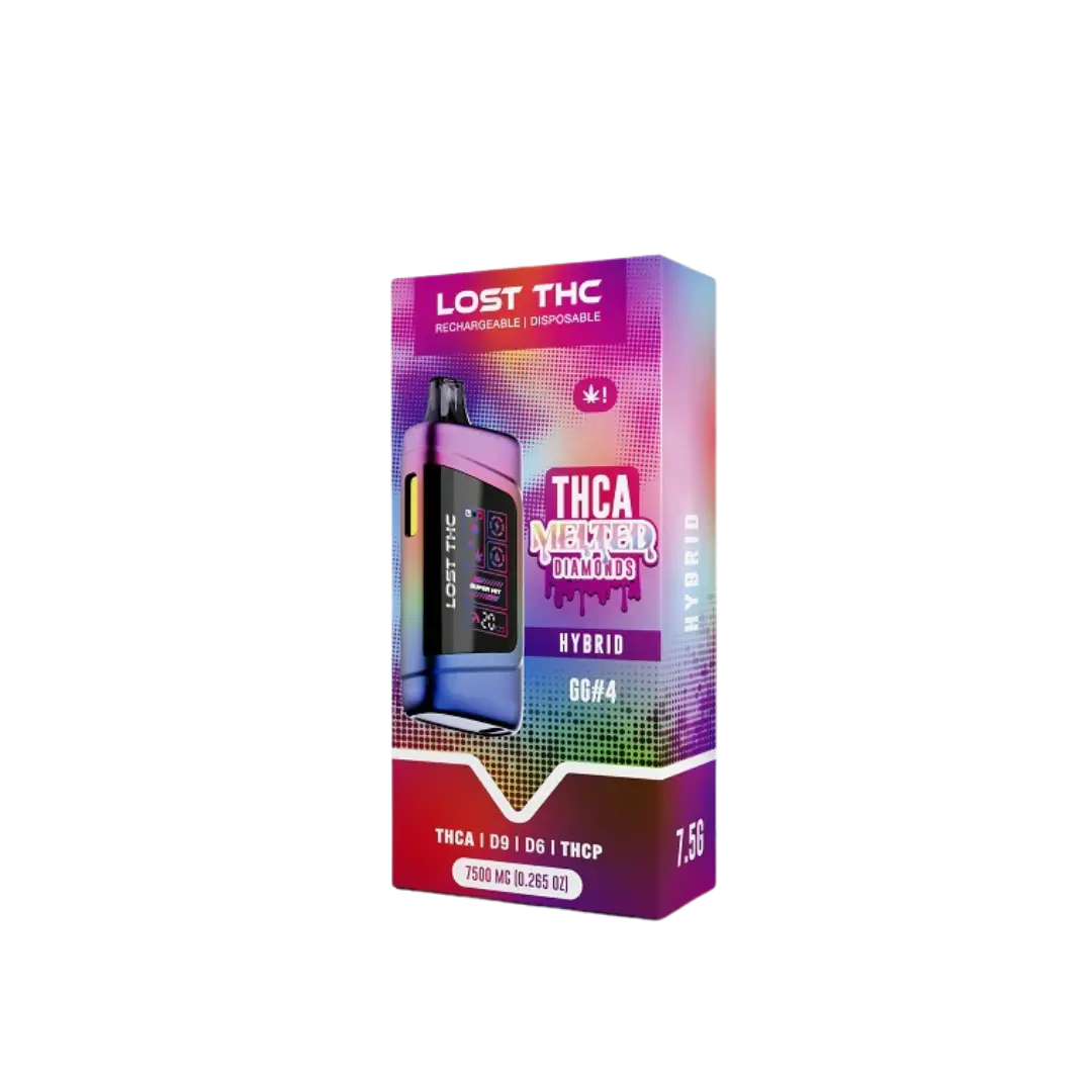 LOST THC V3 7.5GM THCA MELTED DIAMONDS RAINBOW EDITION DISPOSABLE LOST THC