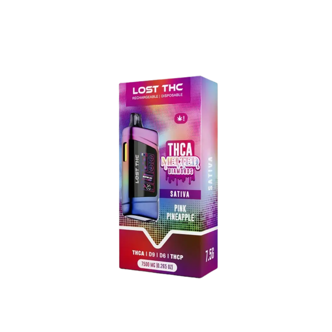 LOST THC V3 7.5GM THCA MELTED DIAMONDS RAINBOW EDITION DISPOSABLE LOST THC