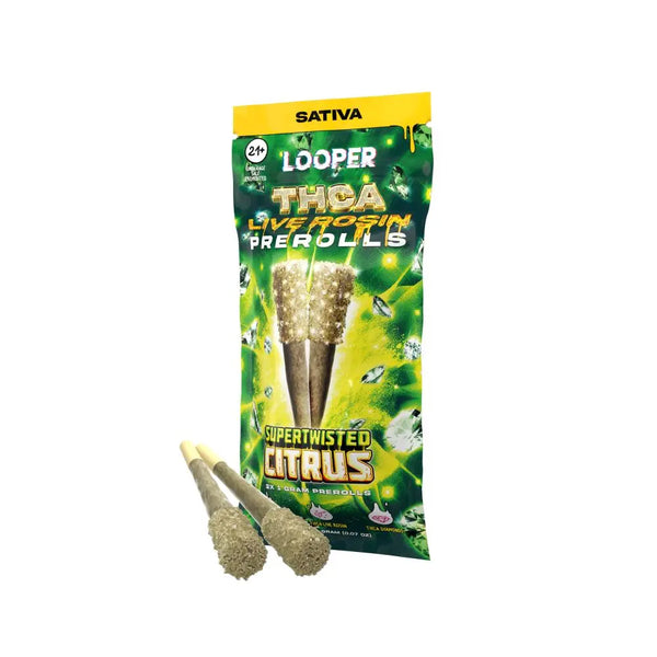 Looper THCA Live Rosin Prerolls, 2CT, 1 g Looper