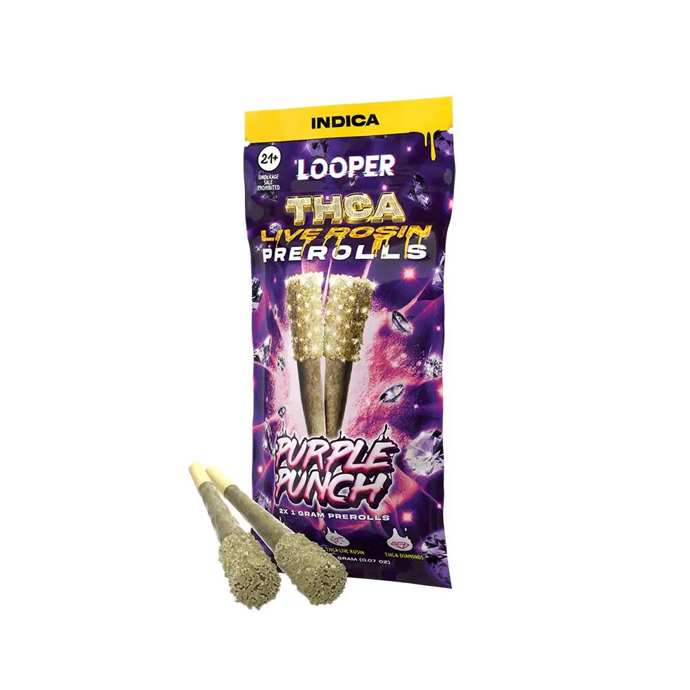 Looper THCA Live Rosin Prerolls, 2CT, 1 g Looper
