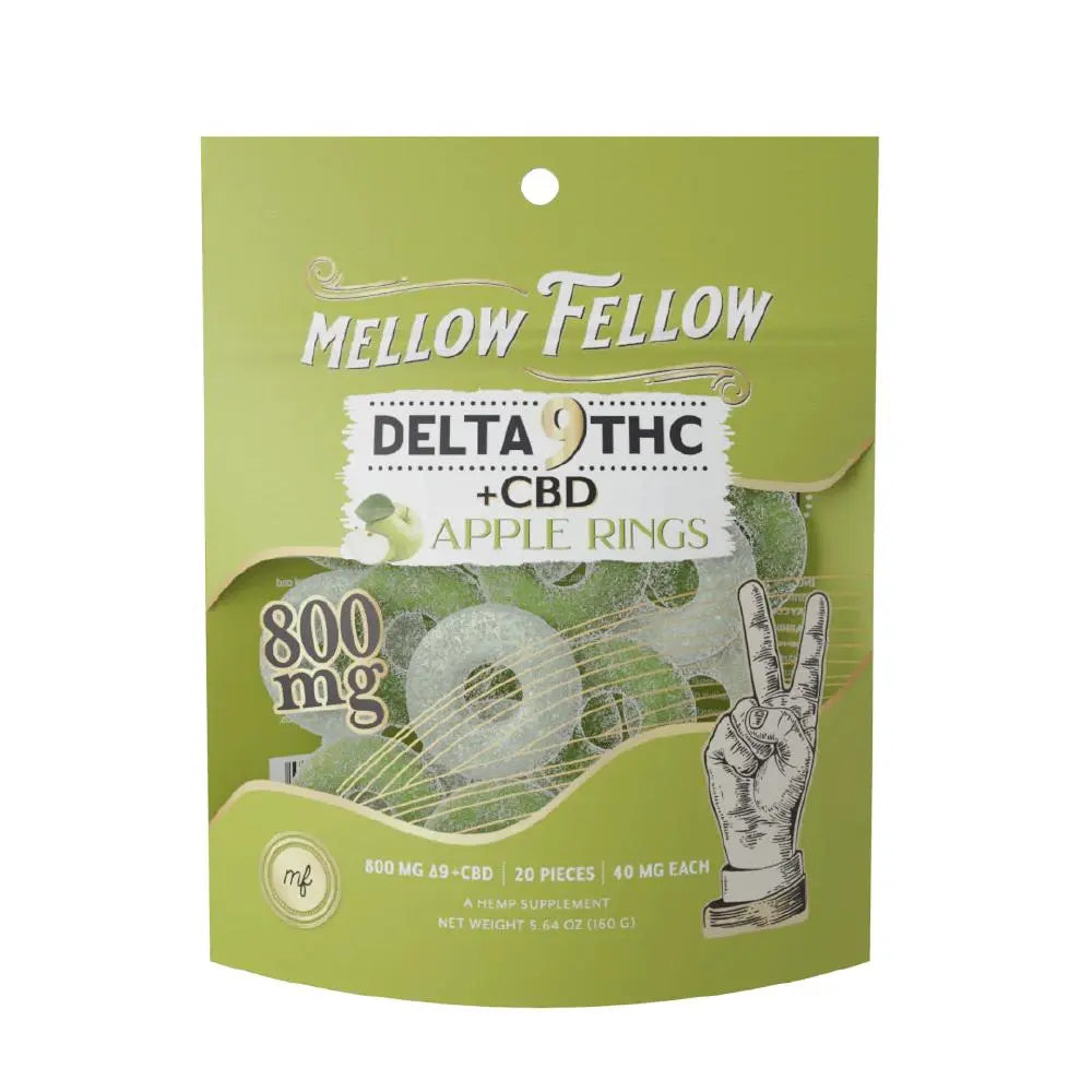 Mellow Fellow Delta 9 + CBD Gummy Rings, 20CT, 800 mg Mellow Fellow