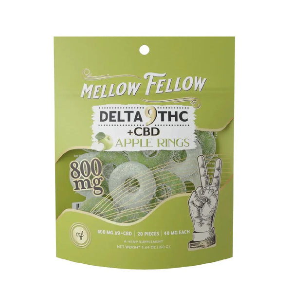 Mellow Fellow Delta 9 + CBD Gummy Rings, 20CT, 800 mg Mellow Fellow