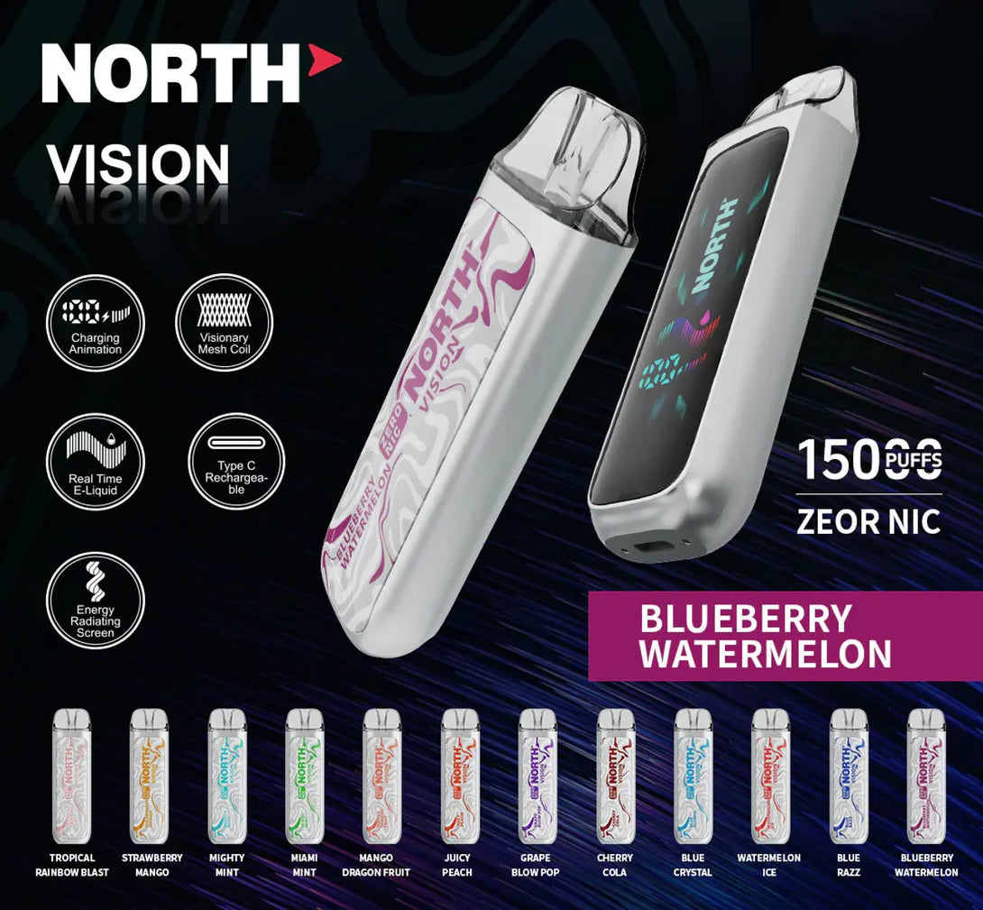 NORTH VISION 15K 0% NICOTINE NORTH