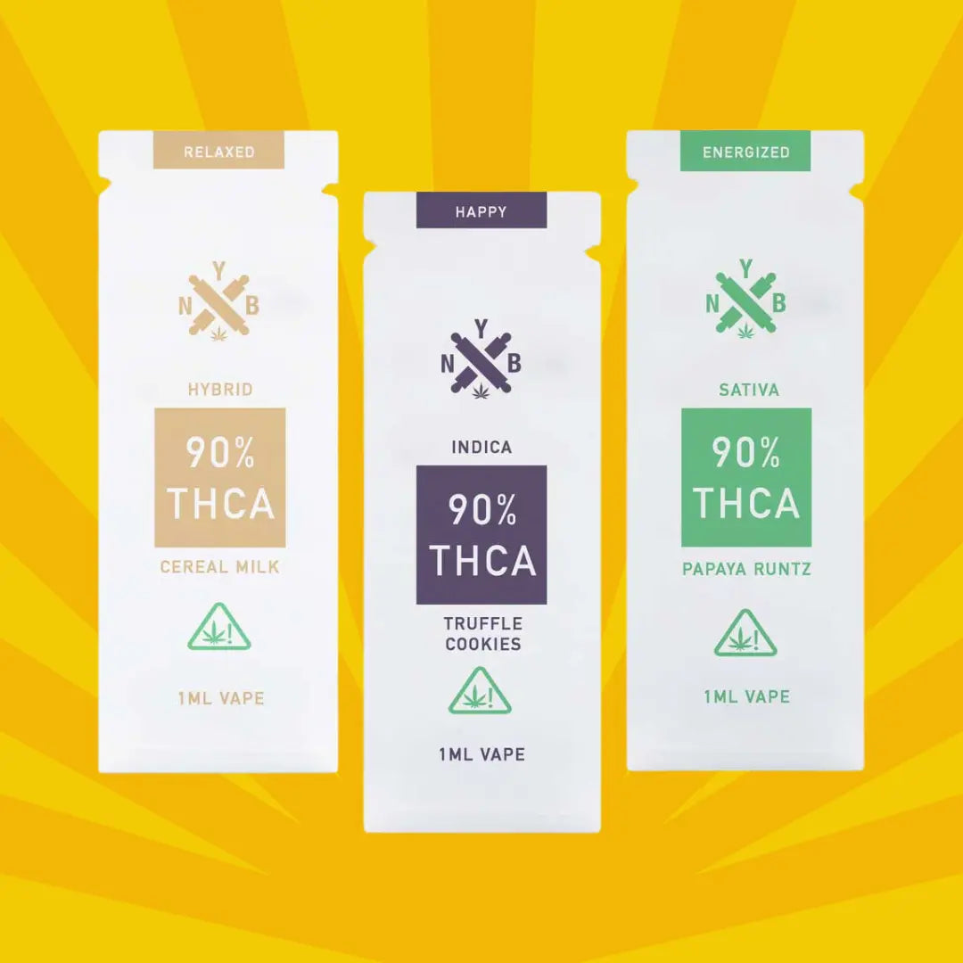 NYB 90% THC-A 1GM DISPOSABLE VAPE 1PK ASSORTED FLAVOURS NYB