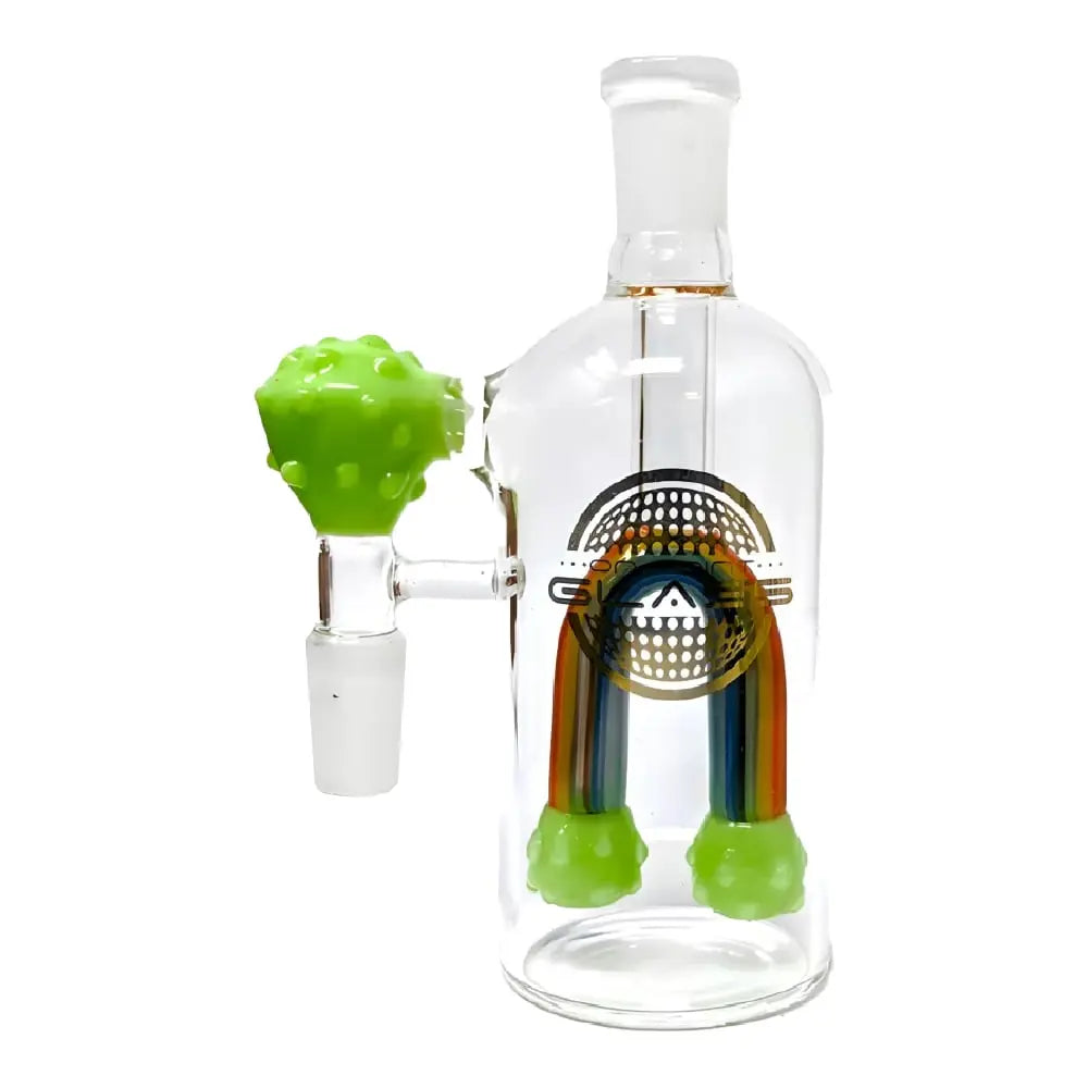 On Point Glass 90 Degree Rainbow Candy Magic Ash Catcher, 14mm On Point Glass