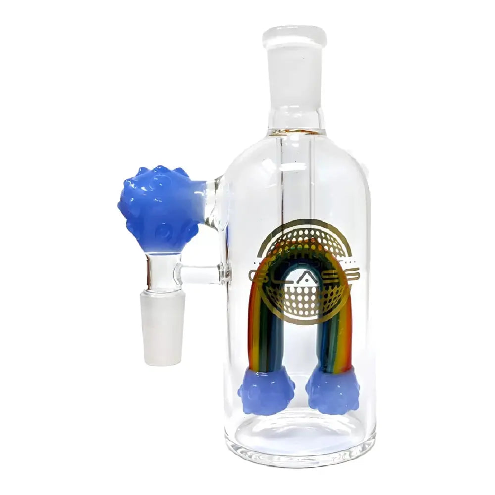 On Point Glass 90 Degree Rainbow Candy Magic Ash Catcher, 14mm On Point Glass