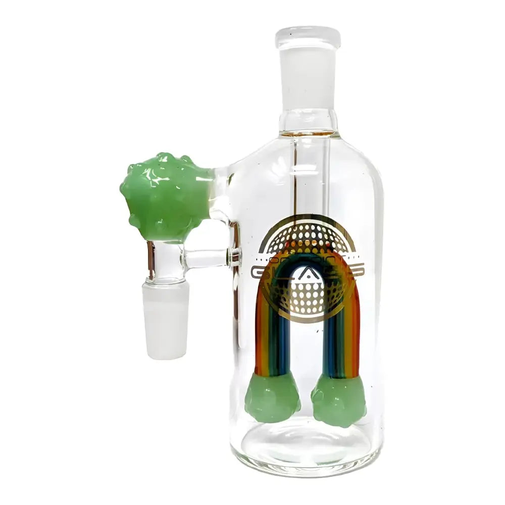 On Point Glass 90 Degree Rainbow Candy Magic Ash Catcher, 14mm On Point Glass