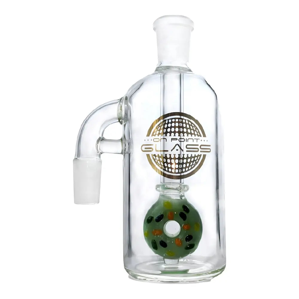 On Point Glass Ash Control Hub with Donut Perc, 5in On Point Glass