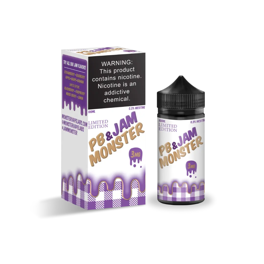 PB & JAM MONSTER E-LIQUIDS PB & JAM MONSTER