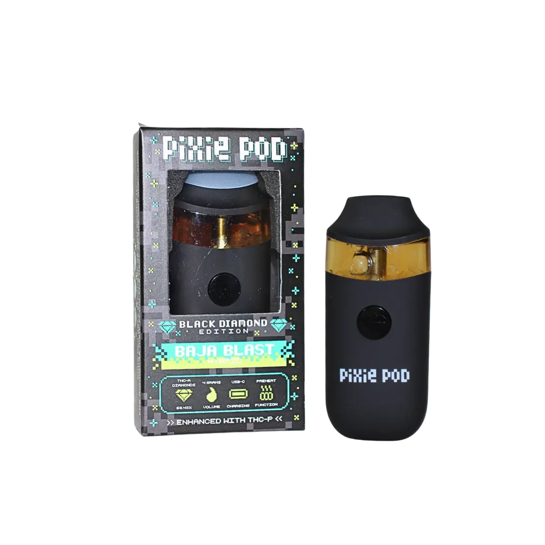 PIXIE POD THC-A DIAMONDS BLACK EDITION 4GM DISPOSABLE PIXIE DUST