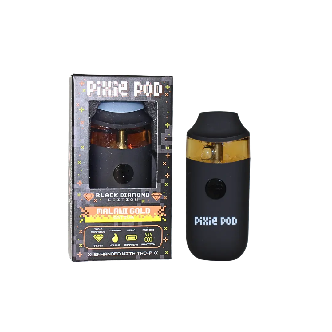 PIXIE POD THC-A DIAMONDS BLACK EDITION 4GM DISPOSABLE PIXIE DUST