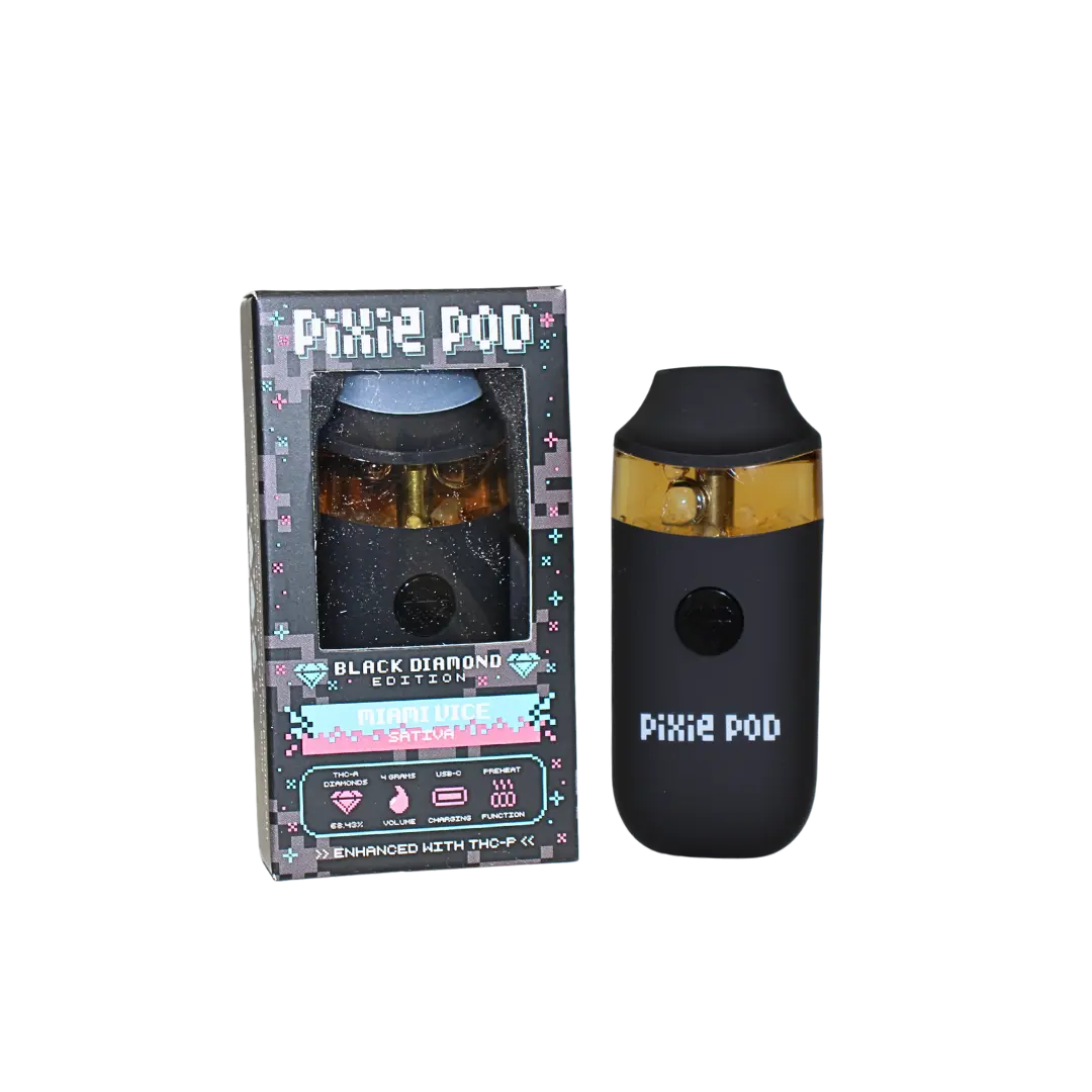 PIXIE POD THC-A DIAMONDS BLACK EDITION 4GM DISPOSABLE PIXIE DUST