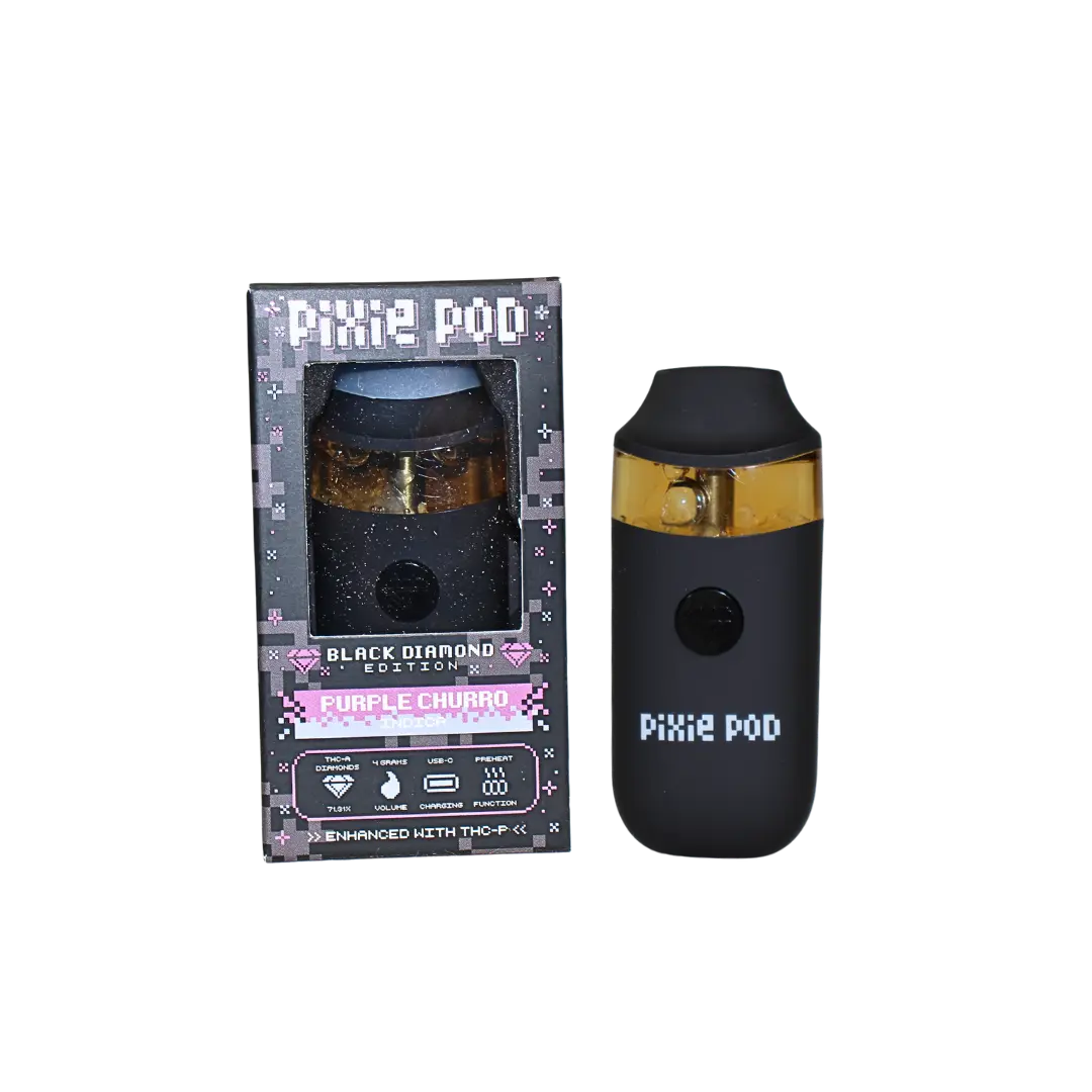 PIXIE POD THC-A DIAMONDS BLACK EDITION 4GM DISPOSABLE PIXIE DUST