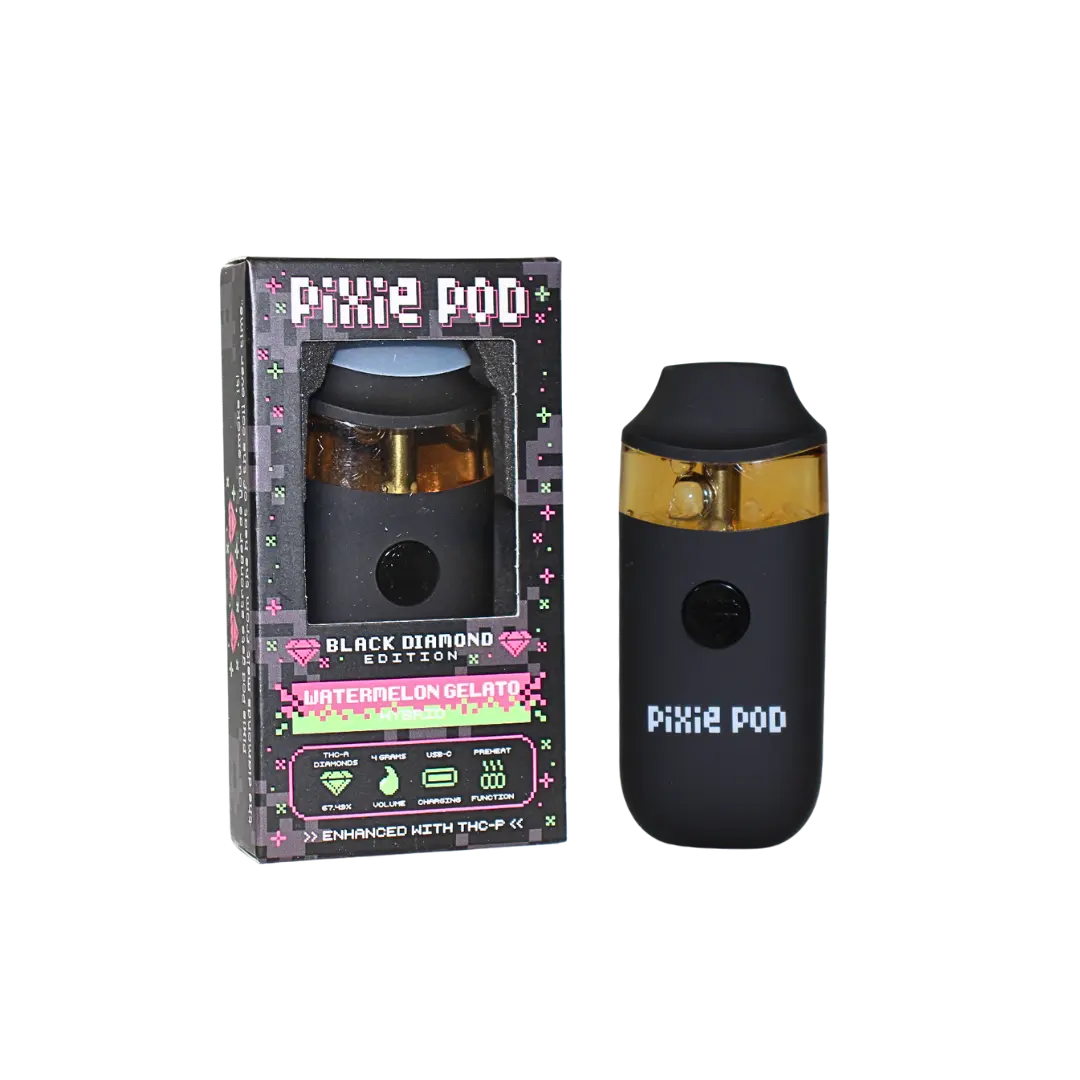 PIXIE POD THC-A DIAMONDS BLACK EDITION 4GM DISPOSABLE PIXIE DUST
