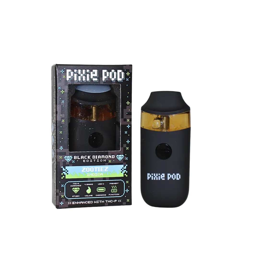 PIXIE POD THC-A DIAMONDS BLACK EDITION 4GM DISPOSABLE PIXIE DUST