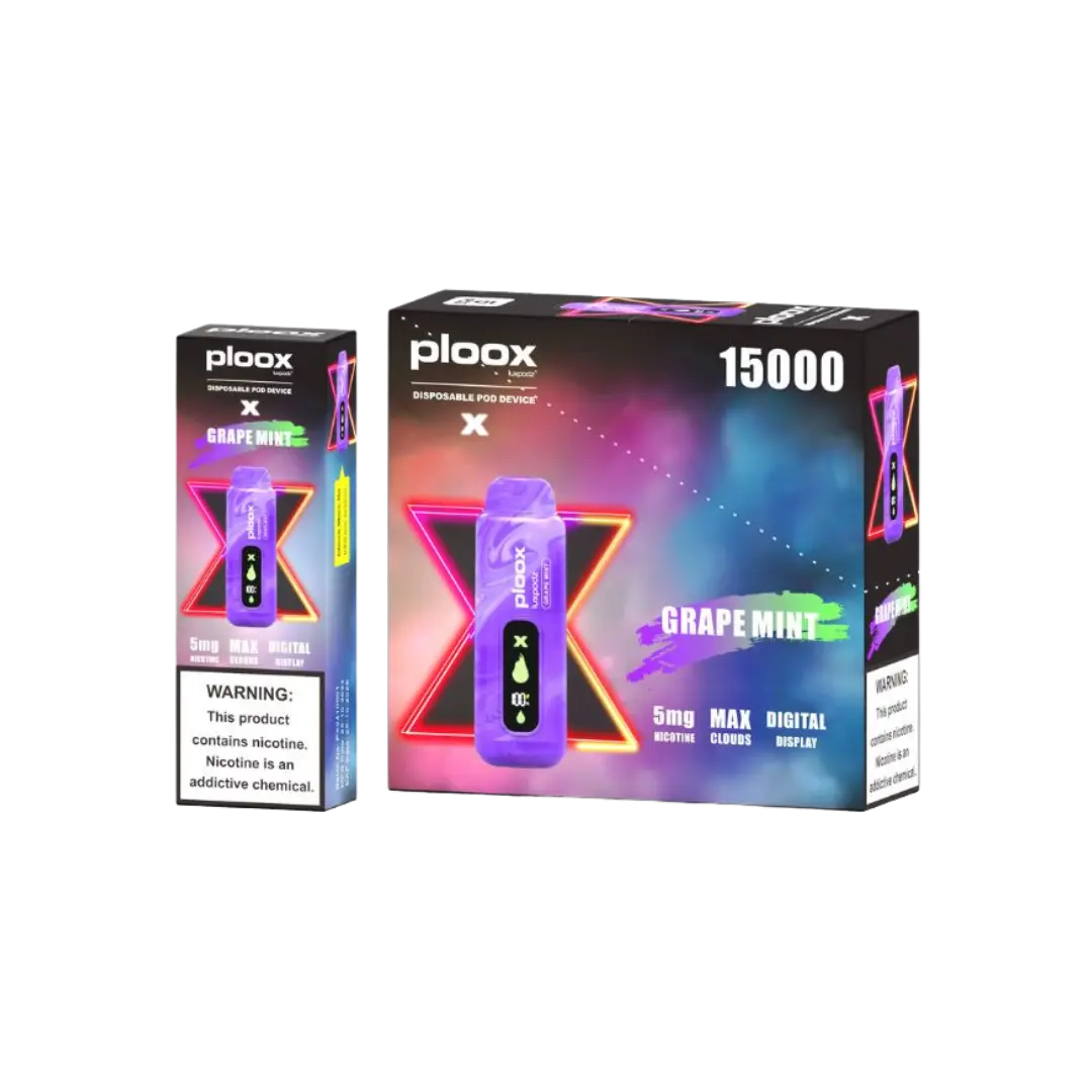 PLOOX PORTABLE HOOKAH 15000 PUFFS DISPOSABLE PLOOX