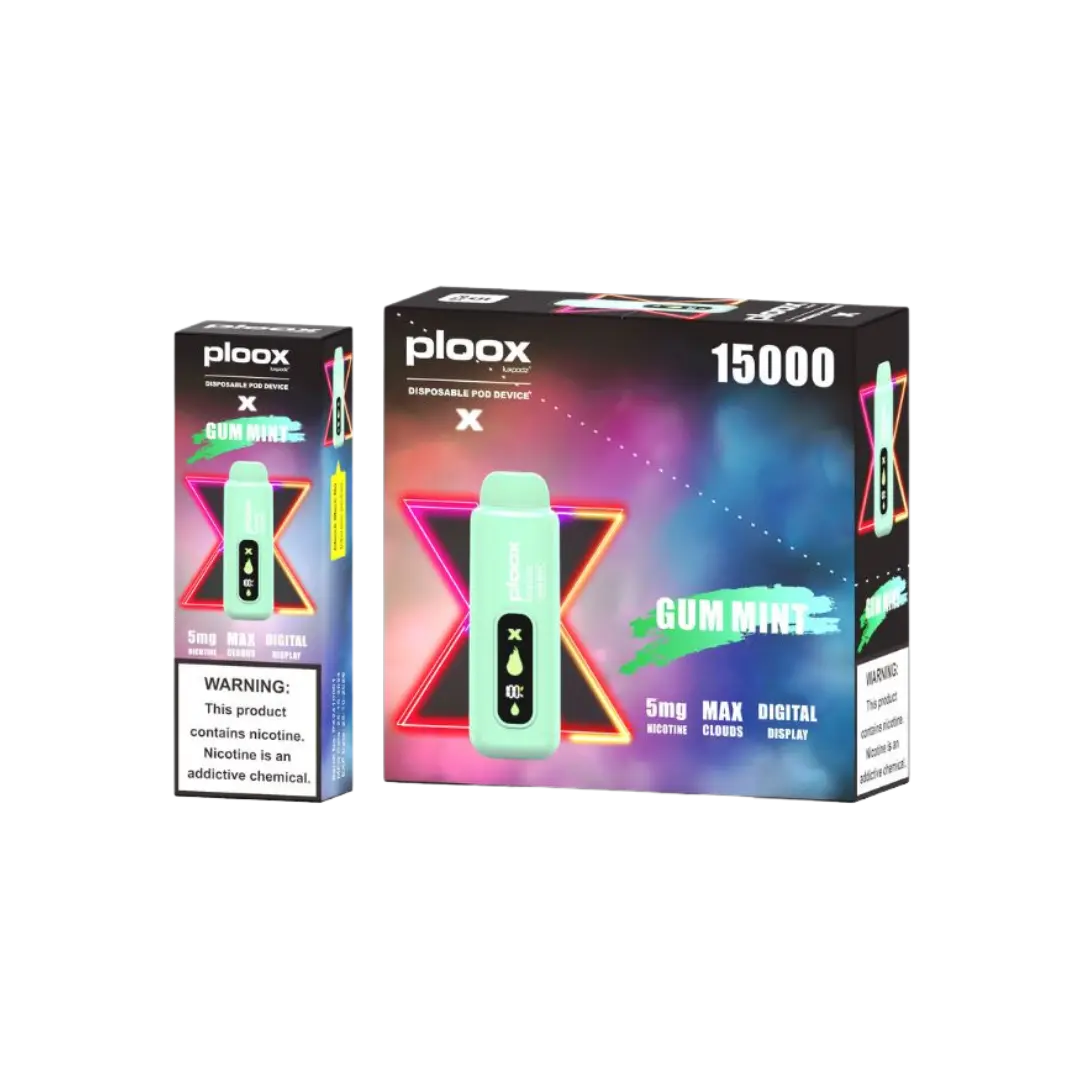 PLOOX PORTABLE HOOKAH 15000 PUFFS DISPOSABLE PLOOX