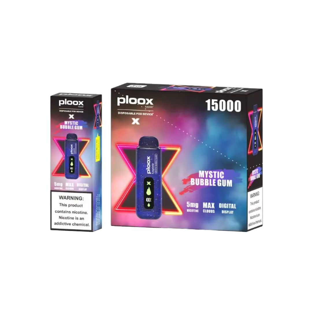 PLOOX PORTABLE HOOKAH 15000 PUFFS DISPOSABLE PLOOX