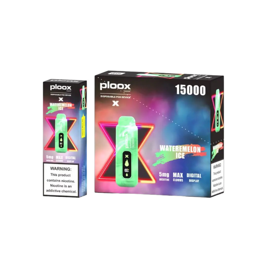 PLOOX PORTABLE HOOKAH 15000 PUFFS DISPOSABLE PLOOX