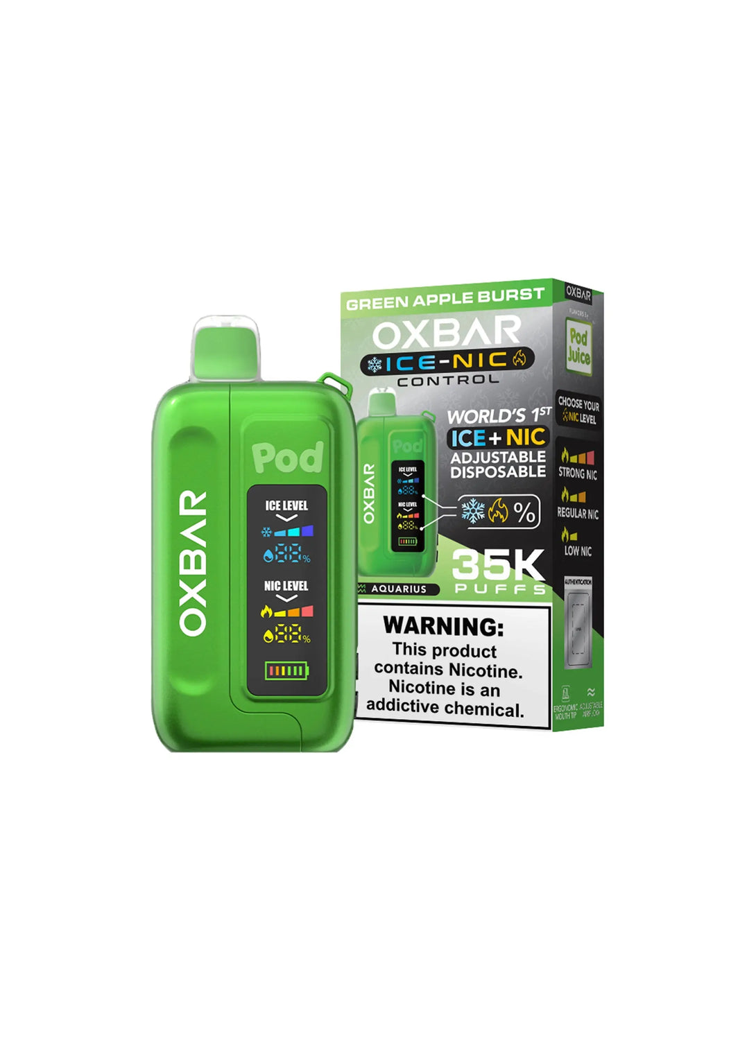 POD JUICE X OXBAR ICE-NIC CONTROL 35K DISPOSABLE 5% OXBAR