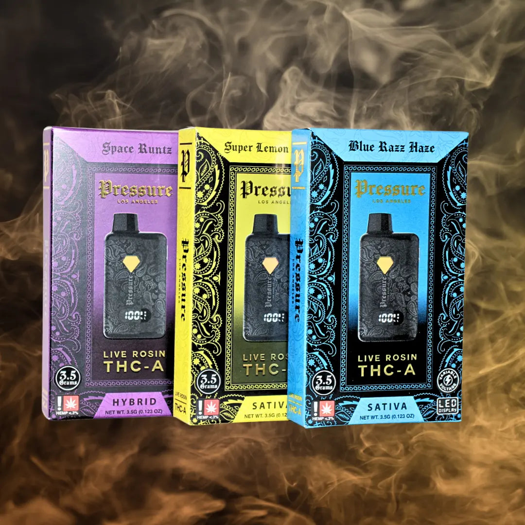PRESSURE 3.5GM THC-A LIVE RESIN DISPOSABLE PRESSURE