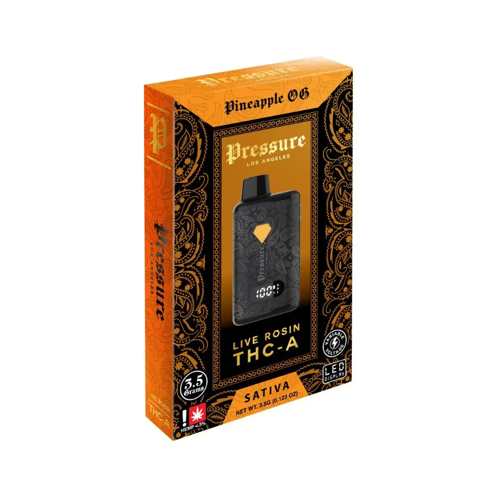 PRESSURE 3.5GM THC-A LIVE RESIN DISPOSABLE PRESSURE