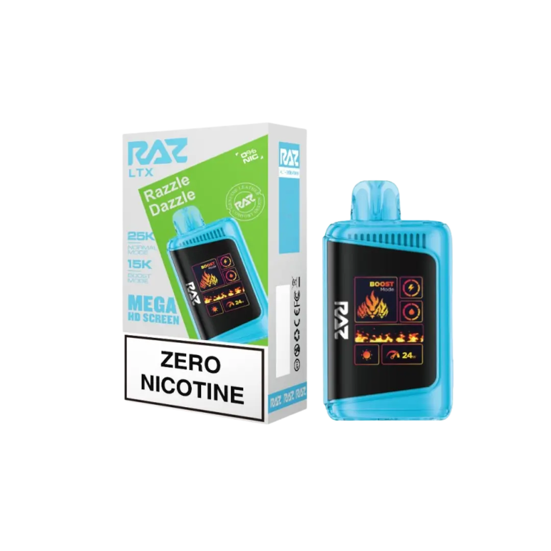 RAZ LTX 25000 PUFFS 0% ZERO NICOTINE DISPOSABLE RAZ
