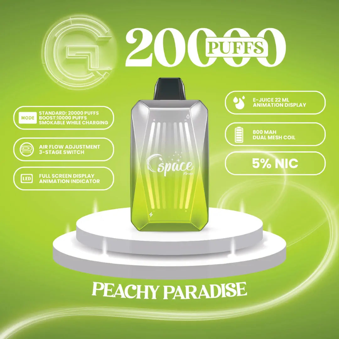 SPACE MAX GLOW 20000 PUFFS DISPOSABLE SPACE MAX