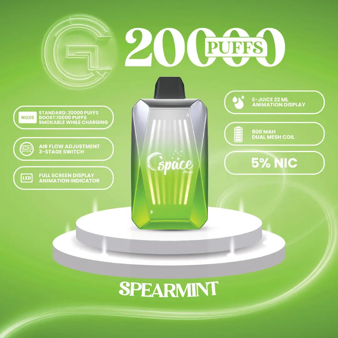 SPACE MAX GLOW 20000 PUFFS DISPOSABLE SPACE MAX