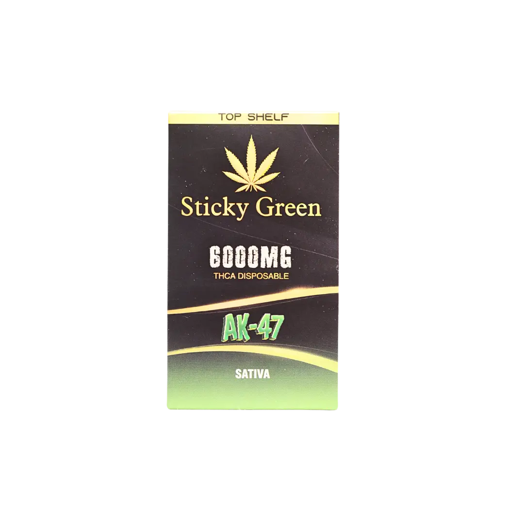 STICKY GREEN TOP SHELF 6GM THCA DISPOSABLE STICKY GREEN