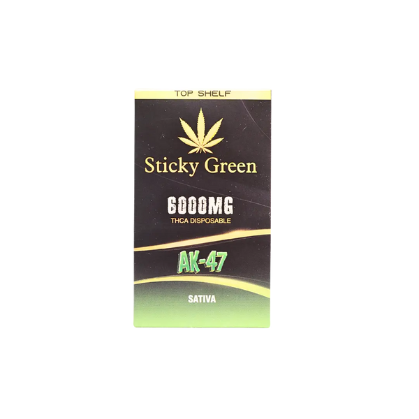 STICKY GREEN TOP SHELF 6GM THCA DISPOSABLE STICKY GREEN