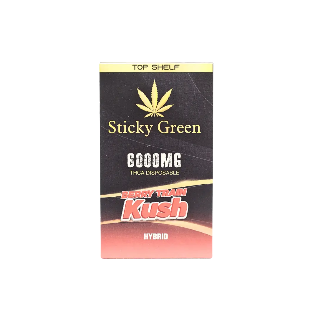 STICKY GREEN TOP SHELF 6GM THCA DISPOSABLE STICKY GREEN