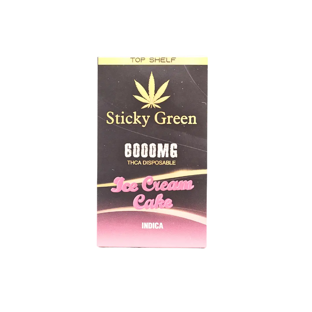 STICKY GREEN TOP SHELF 6GM THCA DISPOSABLE STICKY GREEN