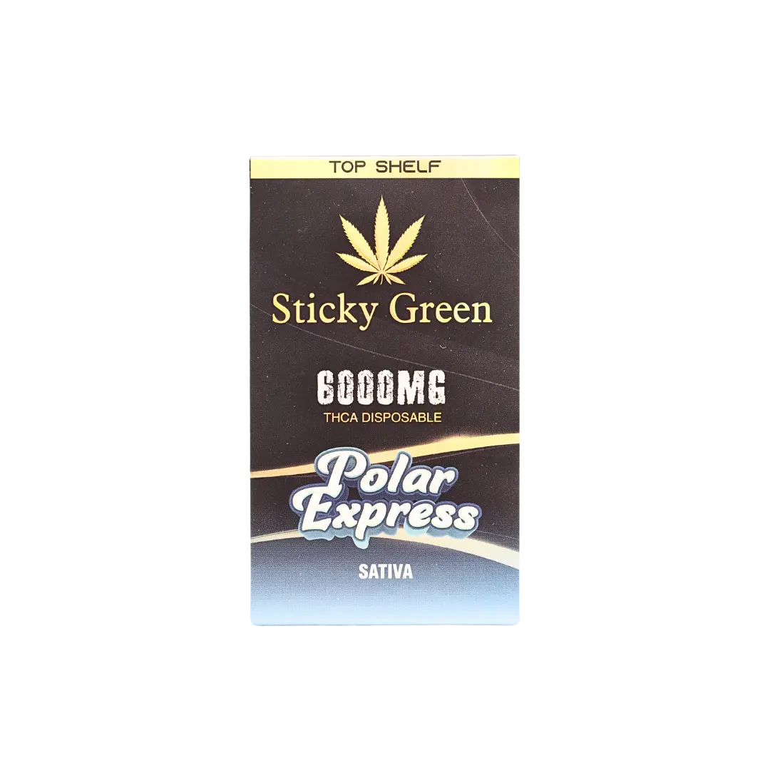 STICKY GREEN TOP SHELF 6GM THCA DISPOSABLE STICKY GREEN