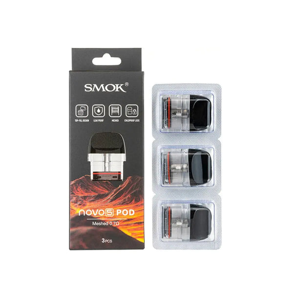 Smok Novo 5 Replacement Pods 0.7OHM, 3pk Smok