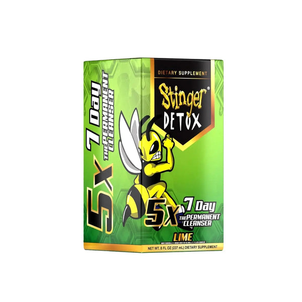 Stinger Detox Permanent Cleanser, 5X 7 Day-Lime-8oz Stinger