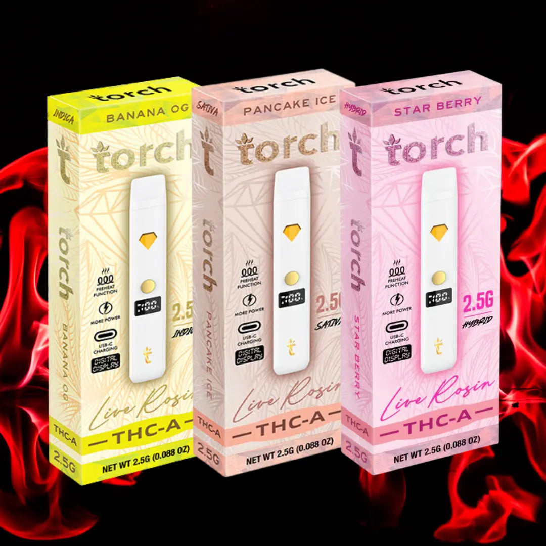 TORCH 2.5GM THC-A LIVE RESIN DISPOSABLE TORCH