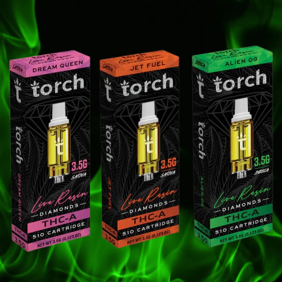 TORCH LIVE RESIN DIAMONDS 3.5G THC-A CARTS TORCH